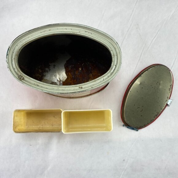 Vintage Cavalier Cigarettes Oval Tin and Cigarette Pack Holder Lot of 2 - Picture 6 of 10